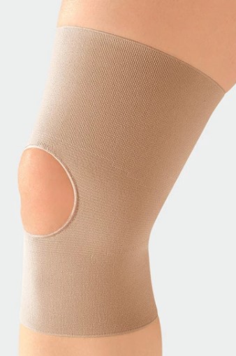 JuzoFlex Genu 303 naadloze en flexibele kniebandage met open of gesloten patella